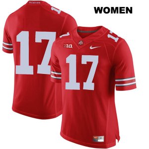 Women's NCAA Ohio State Buckeyes Kamryn Babb #17 College Stitched No Name Authentic Nike Red Football Jersey BT20R23PV